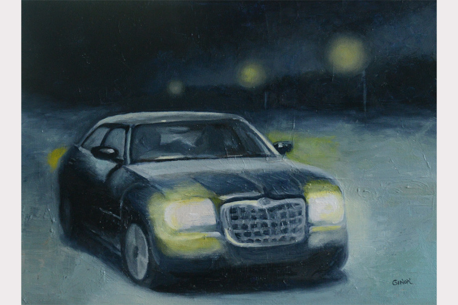 Drive- car in night scene